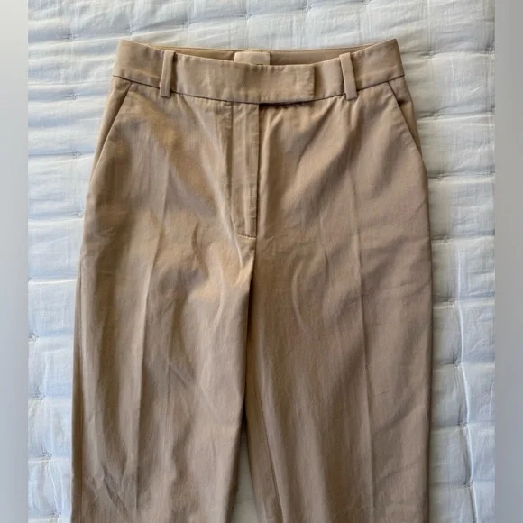 KHAITE 2 Magdeline Pant Khaki Classic Beige Women's Trousers - Picture 8 of 11